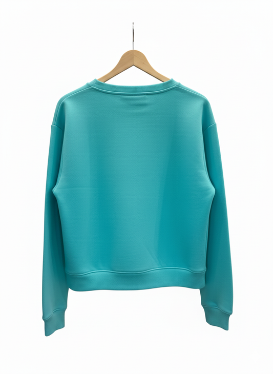 Ocean Blue Cropped Sweatshirt