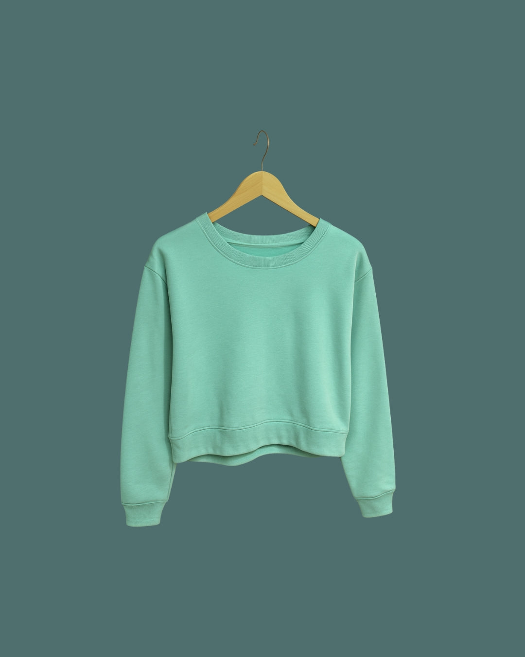 Ocean Blue Cropped Sweatshirt