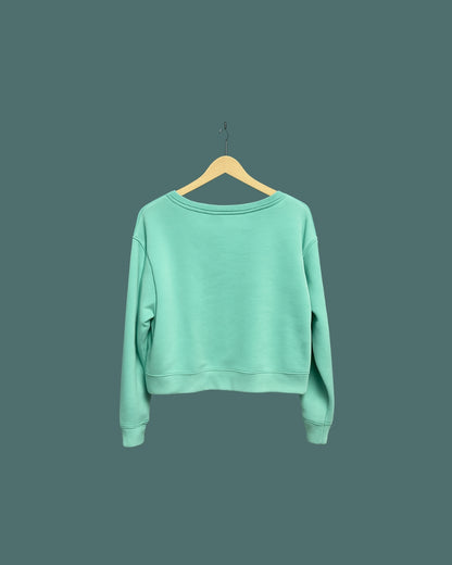 Ocean Blue Cropped Sweatshirt