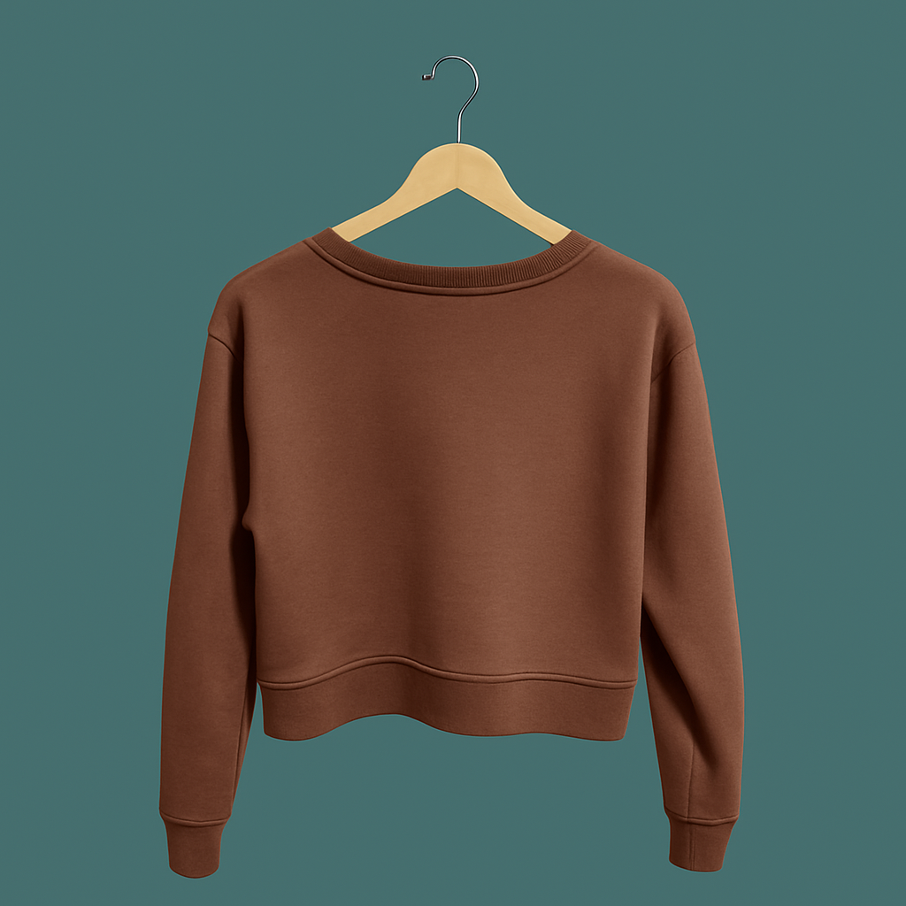 Chocolate Brown Cropped Sweatshirt