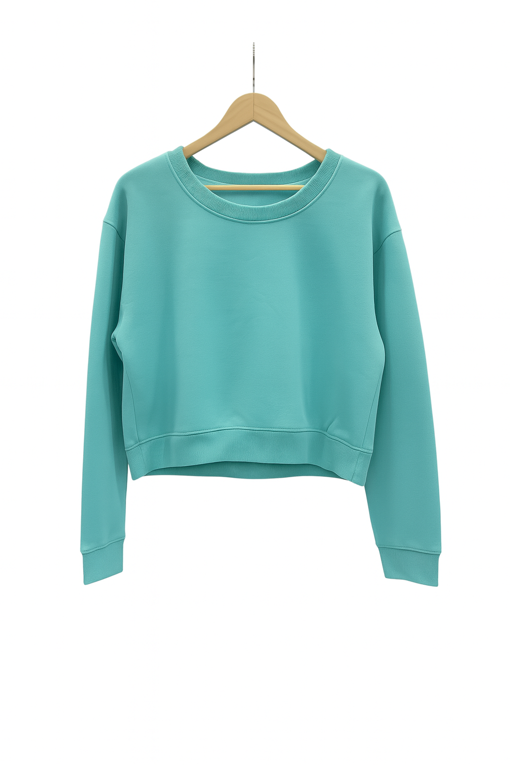 Ocean Blue Cropped Sweatshirt