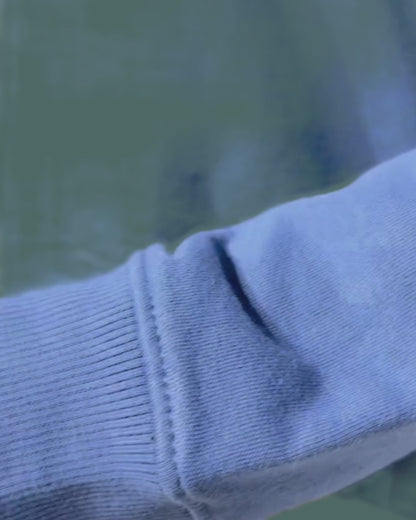 Navy Blue Cropped Sweatshirt