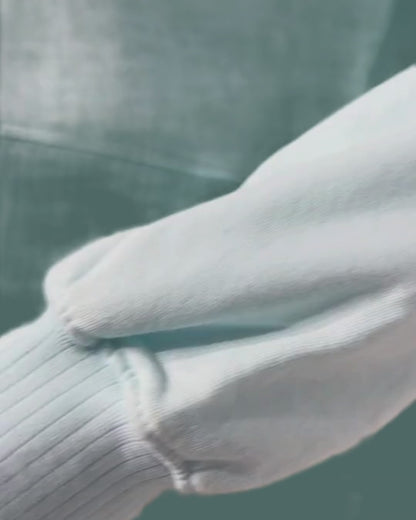 Mint Green Cropped sweatshirt Thumb-hole