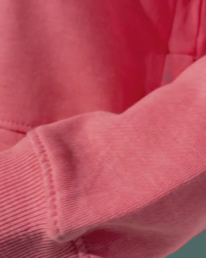 Coral Pink  Cropped Sweatshirt